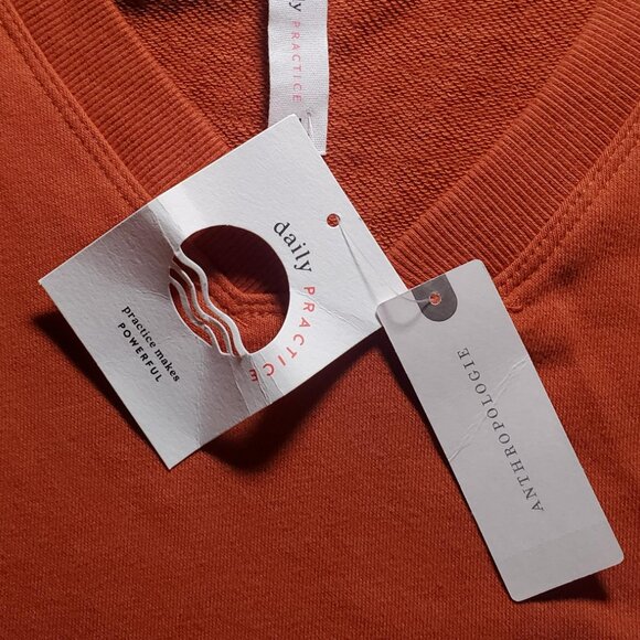 Daily Practice Anthropologie Top NWT Brown Motif Burnt Sienna Polka Dot Sz M - Picture 5 of 16